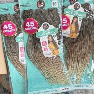 3 Pack Bundle Deal Classic Box Braid Hair Extensions - Brown/Blonde